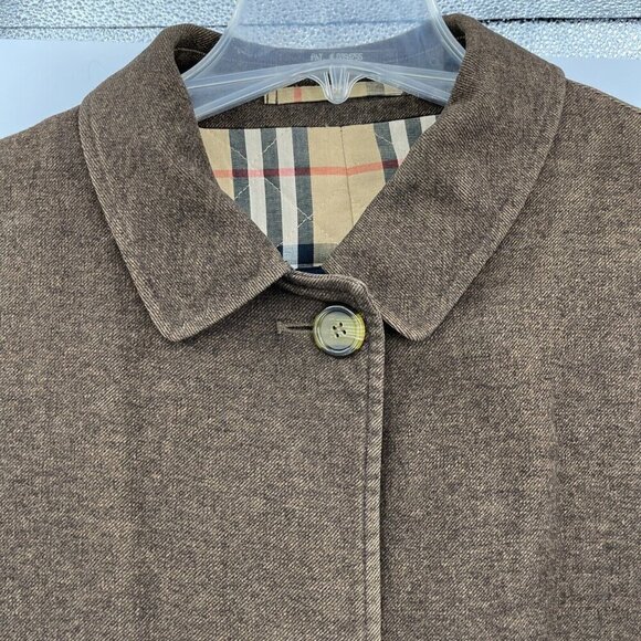 Burberry London Wool Blend Jacket Nova Check Quilted Lined Brown Men's XLarge - Picture 3 of 16